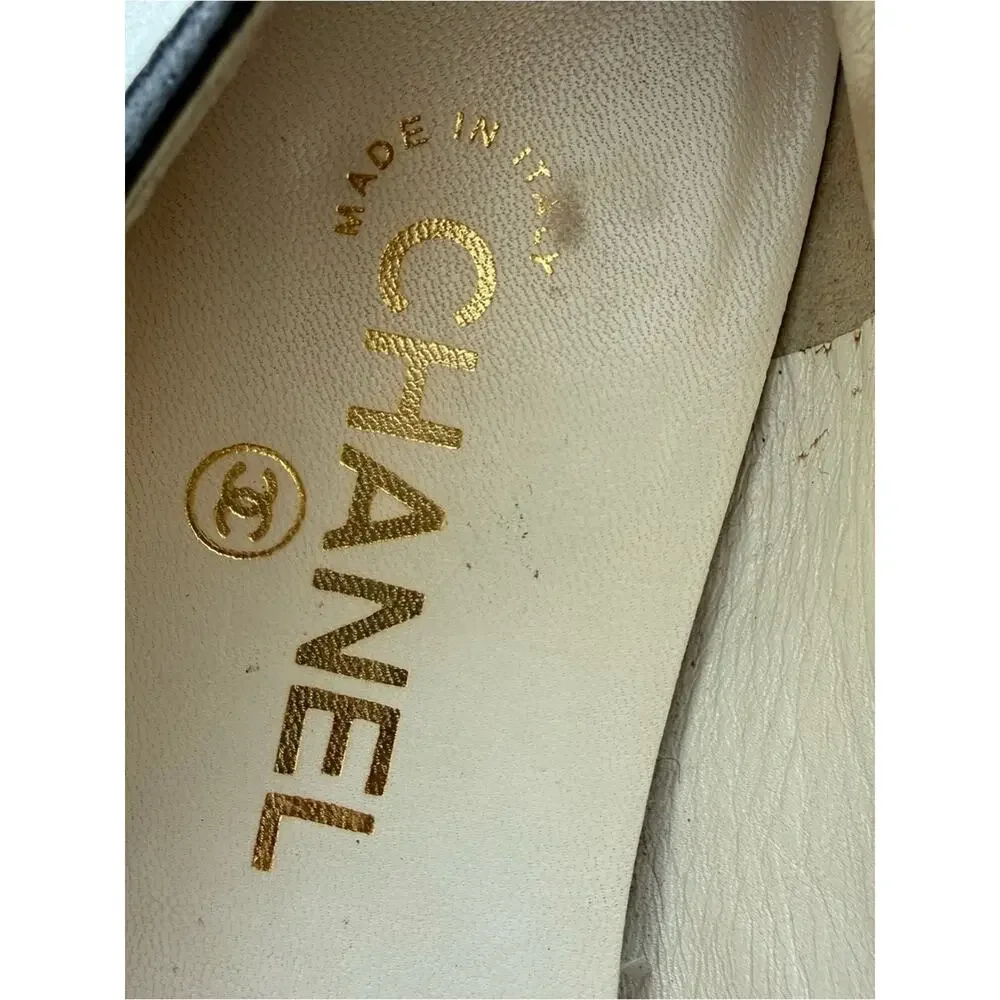 CHANEL women ballet shoes black/white size 36 EU Authentic